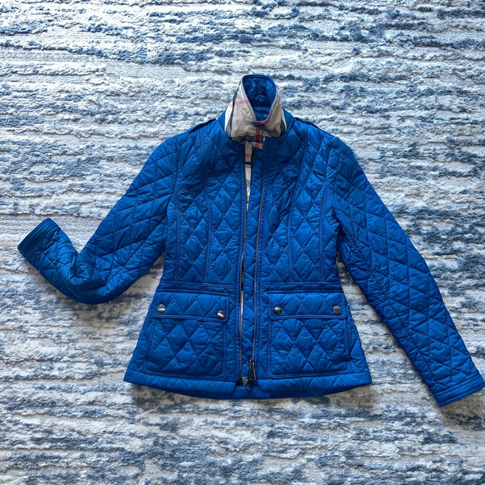 Burberry Blue Quilted Women's Jacket